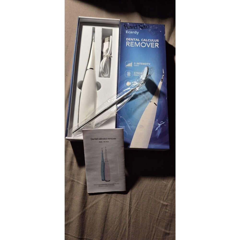 Ecardy Electric Dental Calculus Remover Sonic Tartar Scaler Scraper Cleaning Kit